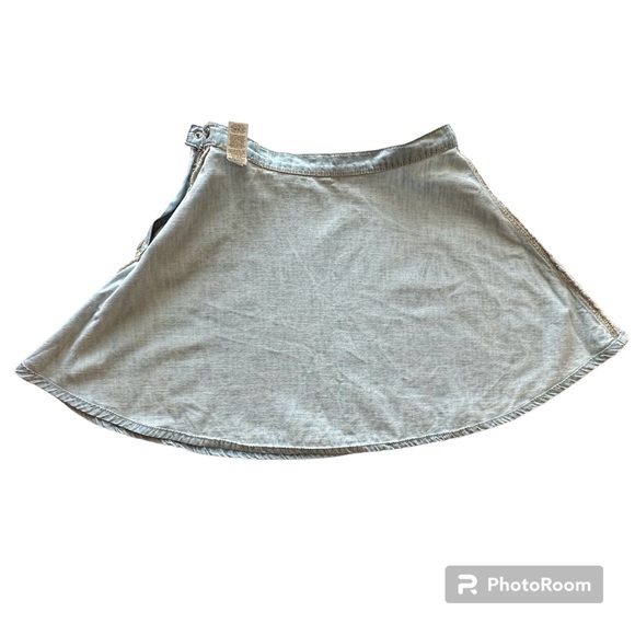 Garage Womens Skirt Light Wash Denim Side Zip 16” Long Lightweight Jean Size S - Picture 4 of 15